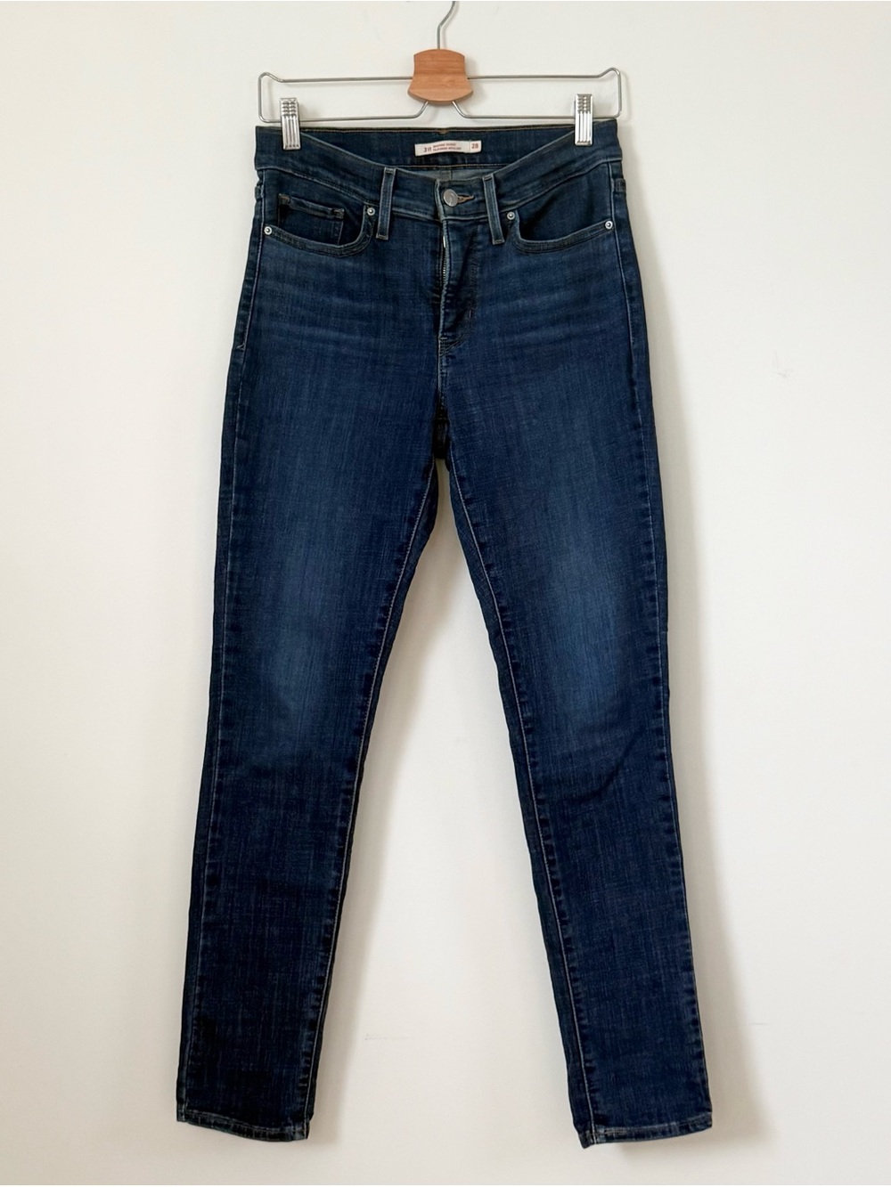 Levi's 721 Retro High Rise Skinny Jeans Dark Wash Denim Size 28